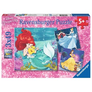 Ravensburger - Casse-tête - Aventure des princesses 3 x 49 pièces